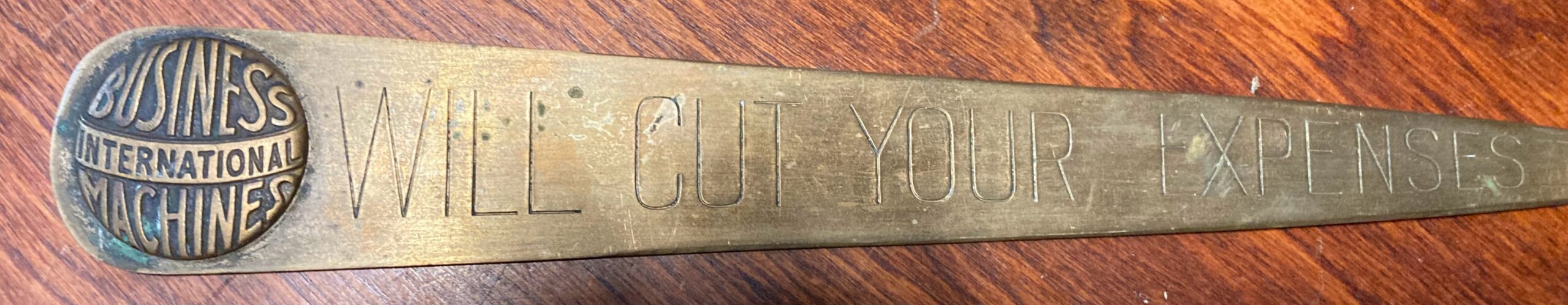 A little bit of IBM history preserved in brass